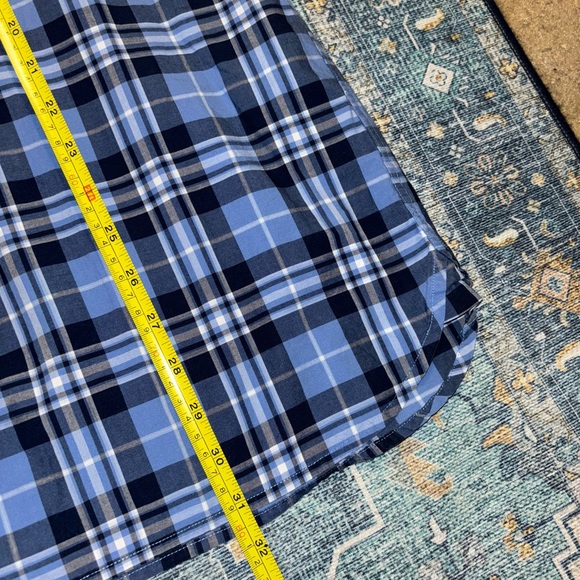 Never Worn Men’s TOMMY HILFIGER Blue Plaid Button Down, Size XLarge - Picture 4 of 5